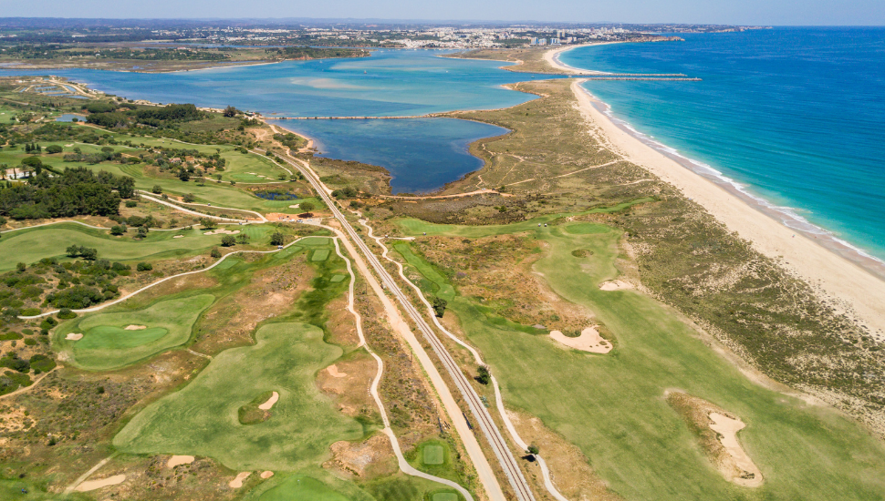 Ariel view of Lagos and Alvor in the Alrgarve