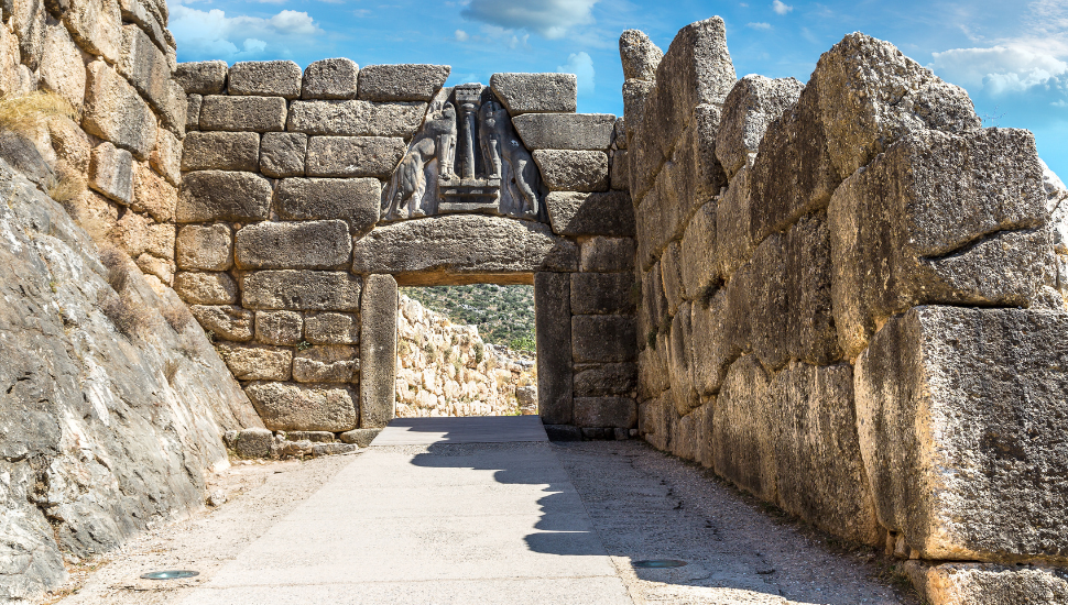 Lion Gate in Mycenae, Greece