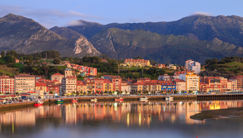 Port of Ribadesella at sunset, Costa Verde