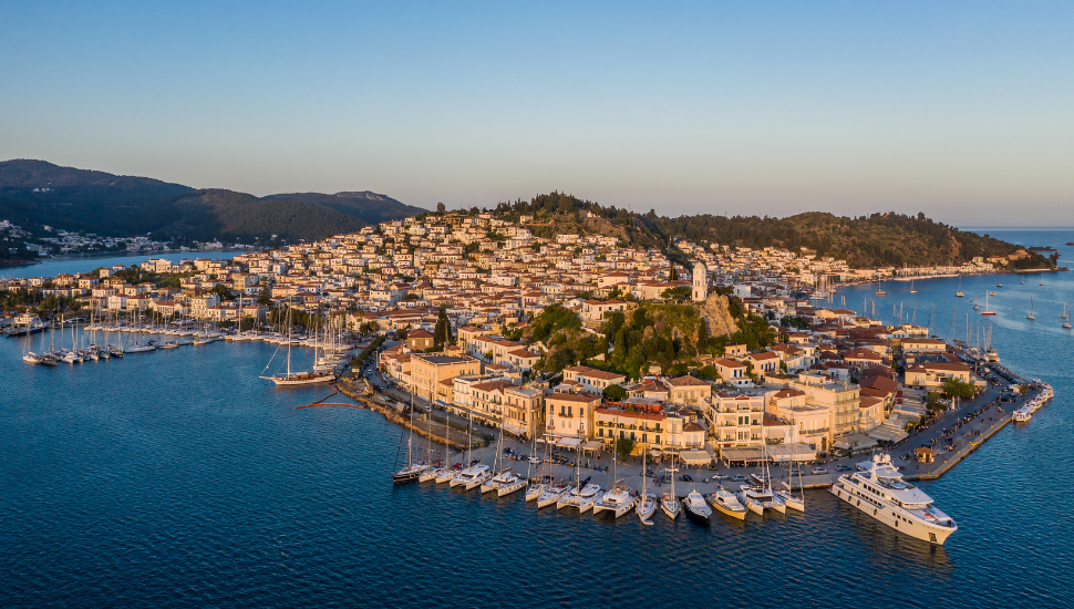 Poros ISland, Greece, at sunset