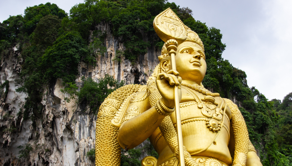 Golden statue at Batu Caves, Malaysia