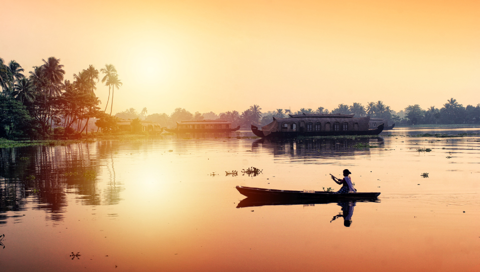 Canoeing on the Keralan Backwaters