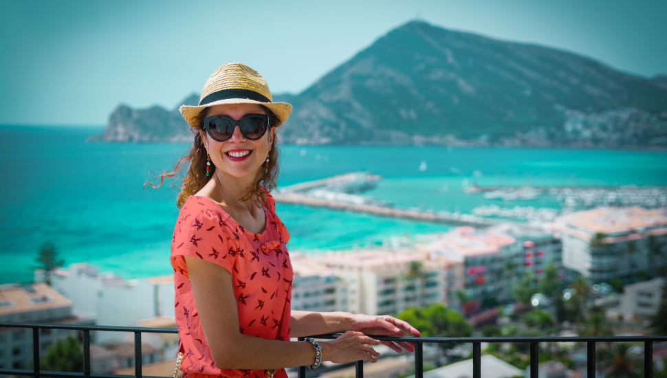 Woman at hotel in Alicante