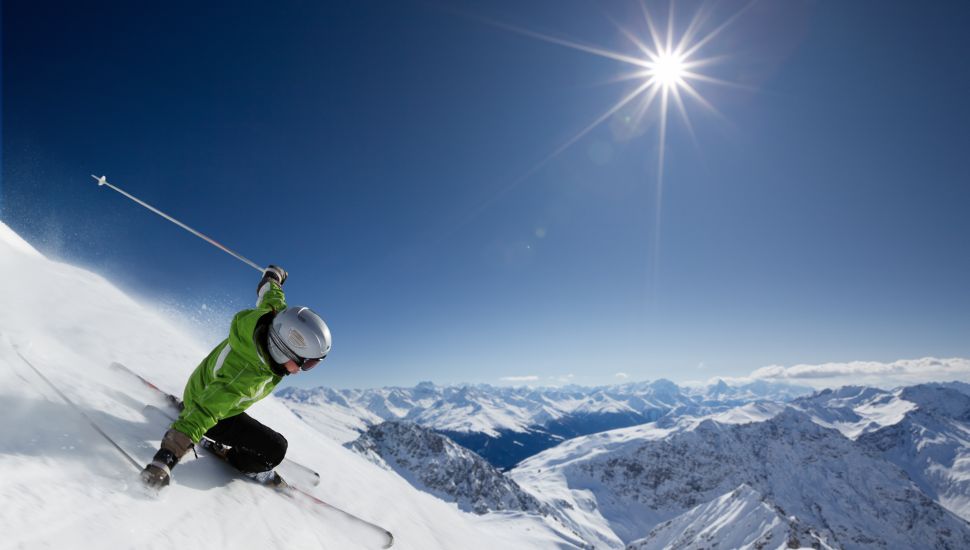 Winter sports in the Italian Alps