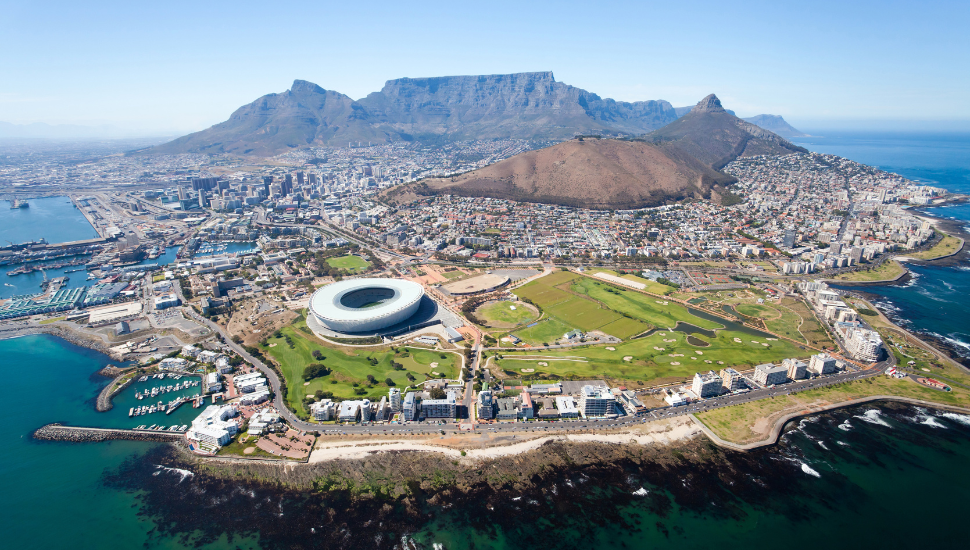 Aerial view of Cape Town, South Africa