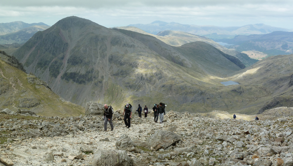 Hiking on Scafell Pike