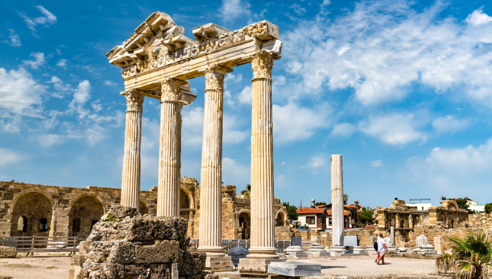 Ruins of the Temple of Apollo in Side, Turkey