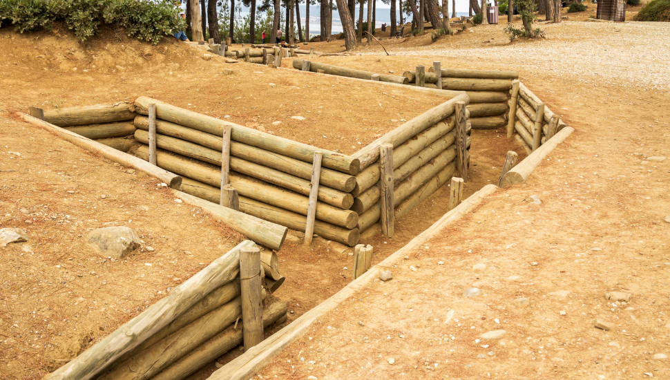 Trenches in ANZAC Cove, Turkey