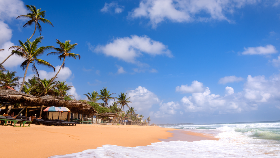 Beach in Hikkaduwa, Sri Lanka