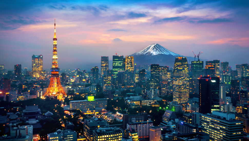 Skyline of long-haul destination, Tokyo, Japan