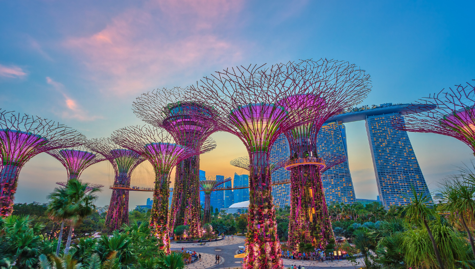 Singapore at sunset