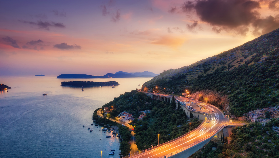 Adriatic Highway in Croatia