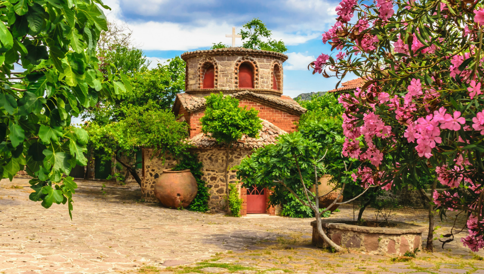 Chapel in Limonos Monastery, Lesbos, Greece