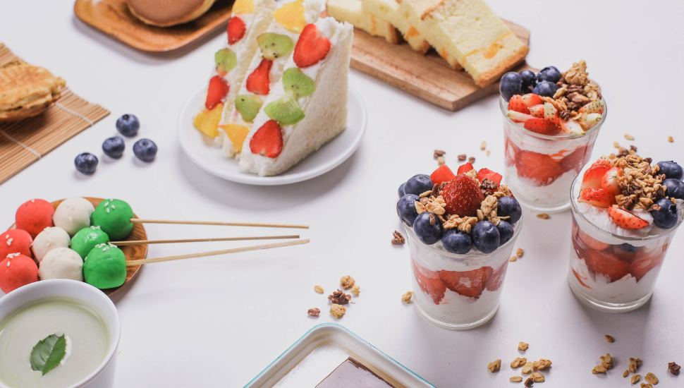 Selection of Japanese Desserts