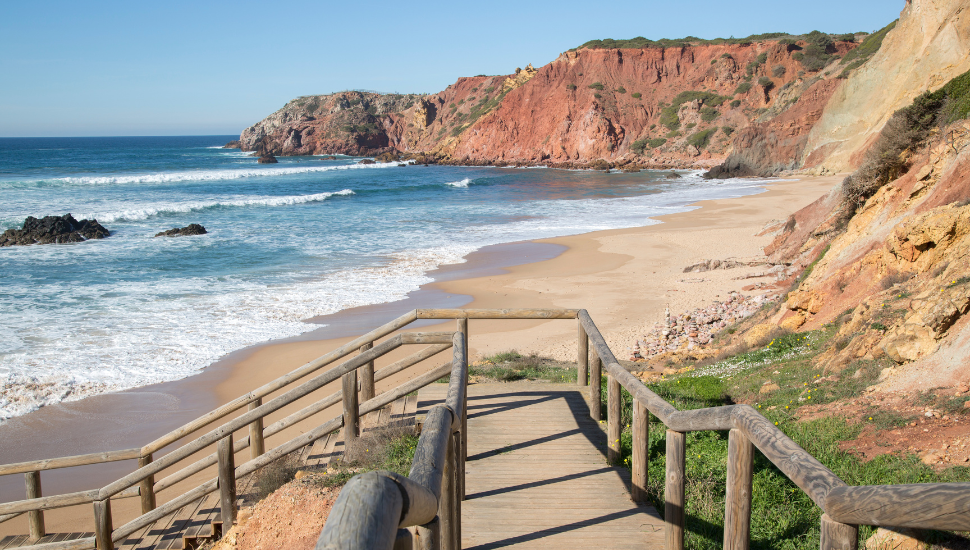 Amado Beach in the Algarve, Portugal