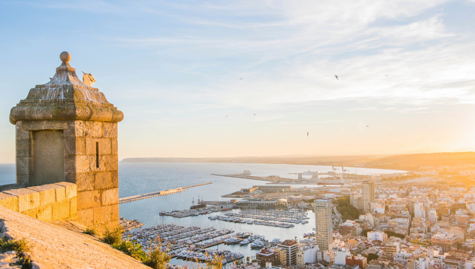 Santa Barbara Castle on Mount Benacantil above Alicante, Valencia, Spain