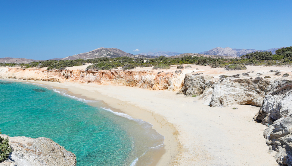 Hawaii Beach of Alyko Peninsula in Naxos island, Greece