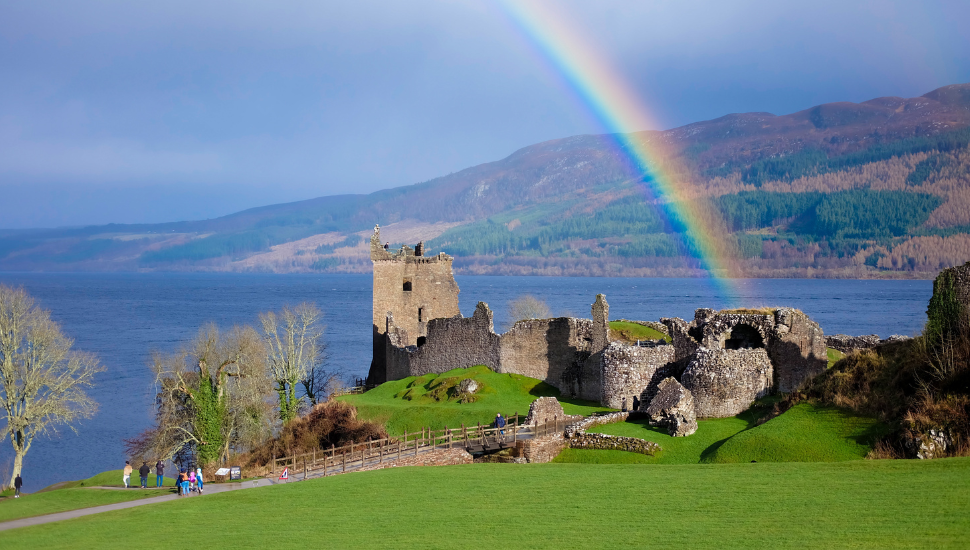 Rainbow over Urquhart Castle, Loch Ness, Scotland
